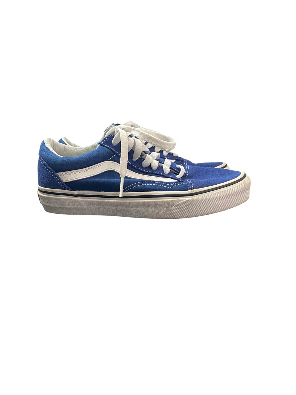 Vans Old Skool Low-Top Sneakers in Bright Blue Suede Men’s 4.0 Women’s 5.5